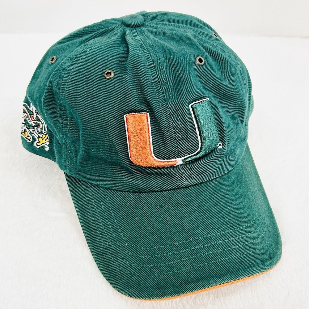 Colosseum Miami Hurricanes Dad‎ Mascot Hat Cap Adjustable Strapback Green NCAA